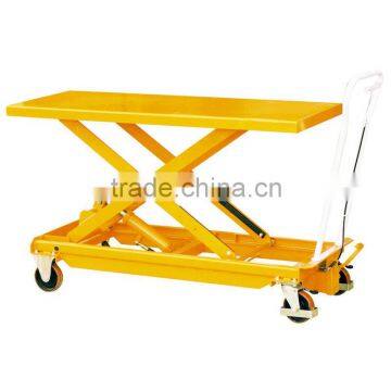 Manual Mobile Large Foot Pump Type Lifting Table Truck