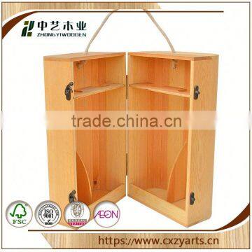 Fashionable best selling Unique designed finished wood 12 bottle wooden wine boxe