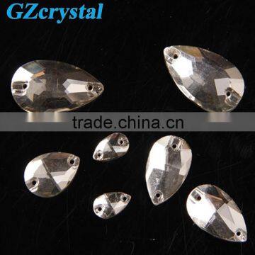 crystal teardrop stones for wedding dress