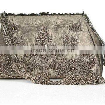 ladies' evening bag 2013 latest skull evening bags crystal stone evening bag