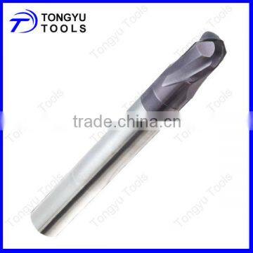ball nosed and short type end mills for hardened steel