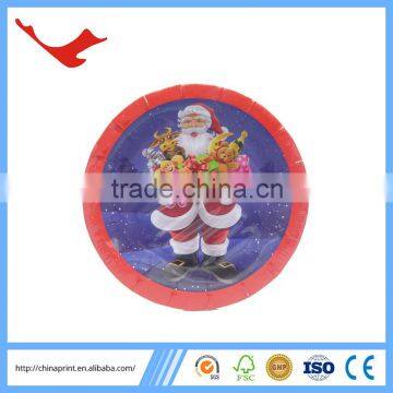 006 FDA standard printed disposable tableware for christmas party