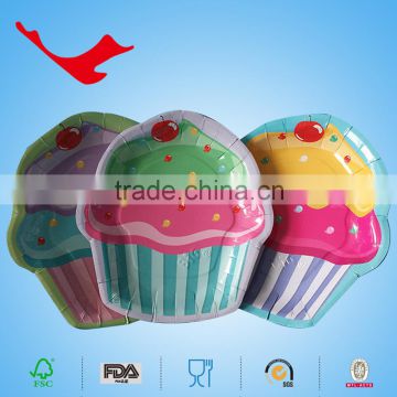 ice cream shaped plates for kids party set