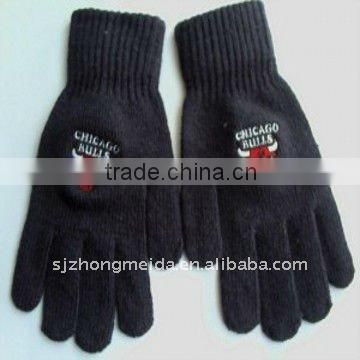 4 yarns seamless knit cotton glove