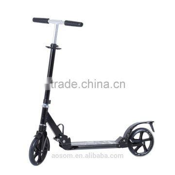 HOMCOM Black 2 Wheels T-Bar Stunt Push Mini Scooter