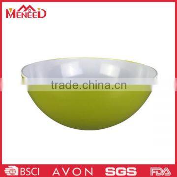 Food melamine material Green & white double color two tone hotel plastic large bowls