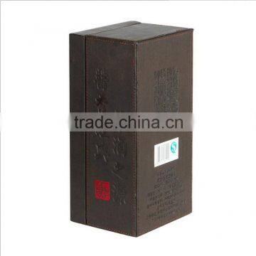 Chinese Factories Wholesale Custom Luxury Single Bottled Wine Box, Leather Fashion Beautiful Gift Box photo-3