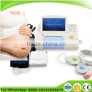 Fetal Monitor machine TOCO FHR Doppler transducer for pregnancy