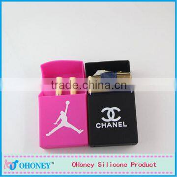 SGS stylish silicone cigarette case, 20 pcs capacity, proctct your health,China wholesale