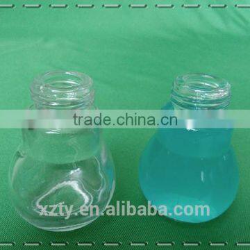 40ml glass jar of light bulb shap wth screw lid for perfumery