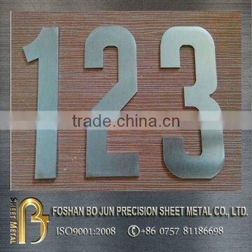 China supplier custom laser cutting stainless steel arabic numerals machine part fabrication