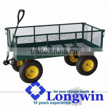 Towable wagon cart garden tool trolley