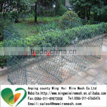 PVC or Galvanized welded wire mesh gabion box and gabion basket (china factory)