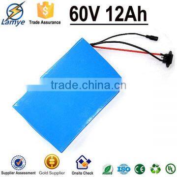 Super smart 16s 6p 18650 cells 700w 60V 12Ah lithium rechargeable battery pack for electric bike