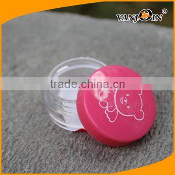 Cute 10ML Empty PET Plastic Baby Skin Care Jar With Pink Cap photo-2