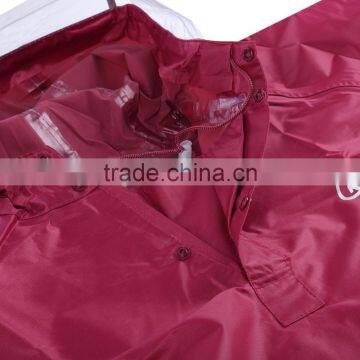 QIAN Thicken Single-person Raincoat Rainwear With Long Sleeve Big Transparent Brim Polyester Poncho for Cycling 3 Colors photo-6