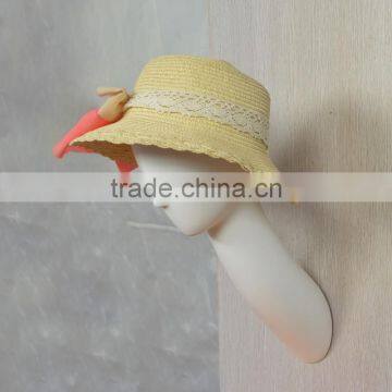 White Wall Mounted Female Head Deal for Hats, Scarves and Sunglasses for Home or Retail Store photo-2