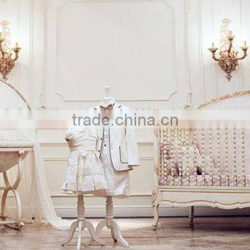 Victoria Style Carved Wooden Baby Crib, Ornate Design Children Bedroom Furniture Set, Noble Furniture Child/Kid's Bed Set photo-3