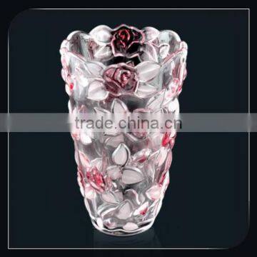 Rose shaped tall cylinder glass vase martini for wedding centerpieces