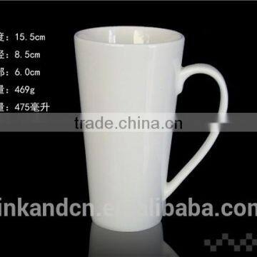 300ml Porcelain promotion mug with handle white drinking mug with handle