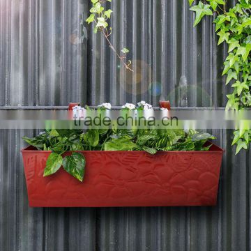 Polka Dot Rectangle Railing colors full Metal Planters