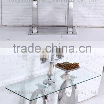 Modern Glass Console Table With Mirror photo-5