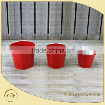 decorative red plant pots