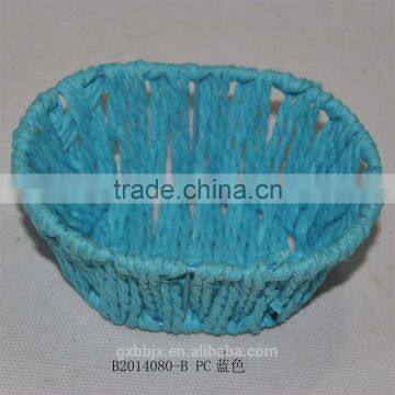 Handmade Round Shape Paper Rope Basket photo-2