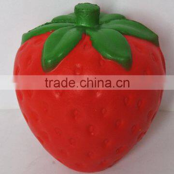 Soft foam scented slow rising squishy PU strawberry stress toy