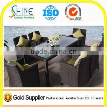 Alibaba Wholesale Outdoor Furniture High Quality Rattan Dining Table and Chair