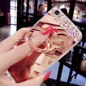 Mirror Surface Silicone Cell Phone Cover Case Diamond Mobile Phone Cases for IPhone7/7Plus/6/6s/6plus/6splus Soft Case photo-2
