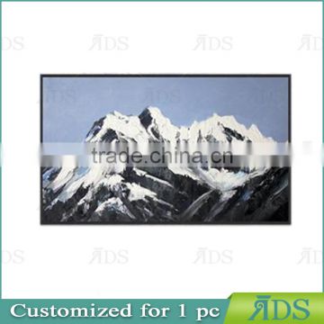 Framed handmade winter landscape painting for home decoration