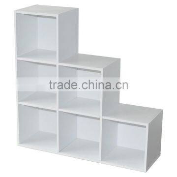 6 Cubes Wooden Shoe Storage Cabinet, White Color Cabinet photo-2