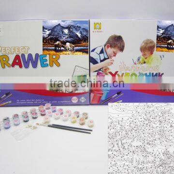 2015 Hot sale kid diy toys DIY Painting on Cardboard