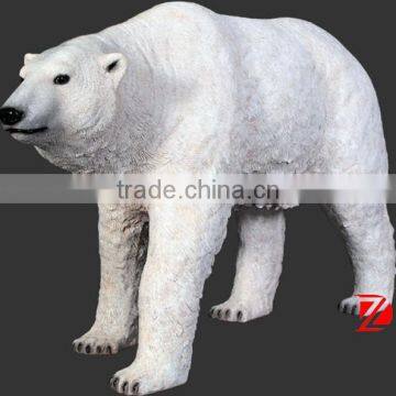 white fiberglass bear sculpture