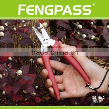 S6-1042 6-1/2'' Soft PP Handle With Stainless Steel Blade Cutting Snips Garden Scissors photo-5