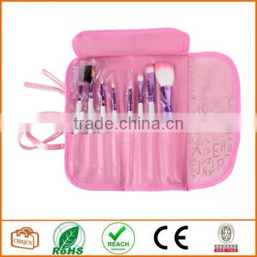 Professional Cosmetic Makeup Brush Set With Pink Letter Print Bag