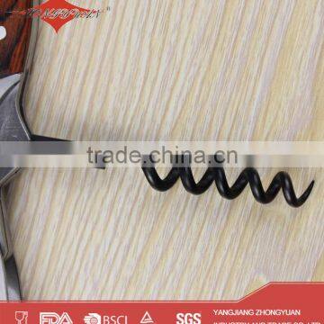 Wood Handle Bottle Cork Opener Wine Corkscrew With Knife photo-5