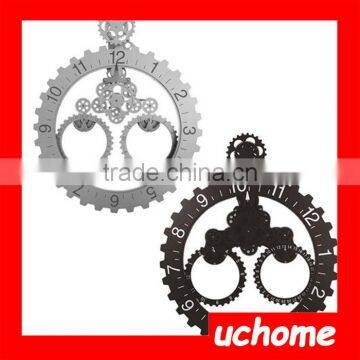 UCHOME Retro Modern Large Wall Art Gear Clock Antique Vintage Calendar Wheel photo-1