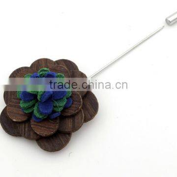 Handmade Men's Gift Wooden Lapel Pins photo-5