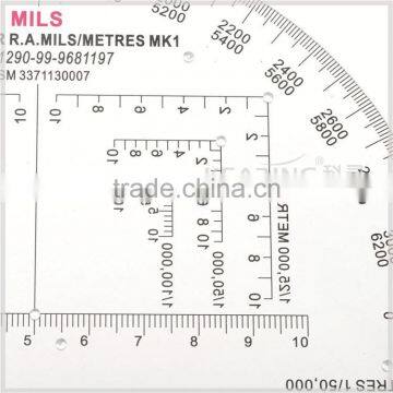 6 Inch Military Protractor for Soldiers Training, Transparent High Quality Protractor for Military, Half Moon Shape #KMP-1 photo-4