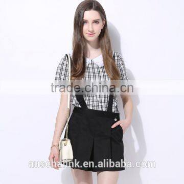 personalized summer ladies short pants suspenders fashion design