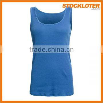 Stock Ladies Cotton Tank Top liquidation top stock factory, 150910Vg