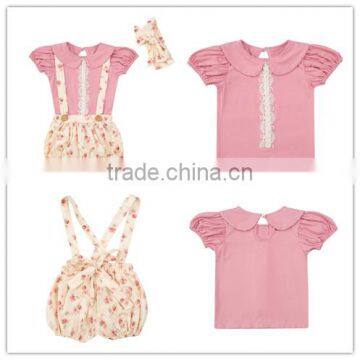 OEM high quality baby short spring clothes / hot baby girl short pantsbaby suspender short 2017