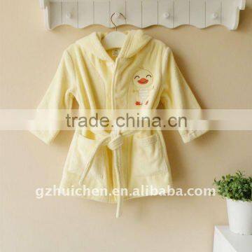 2011 autumn baby clothes 100% cotton embroider bathrobe