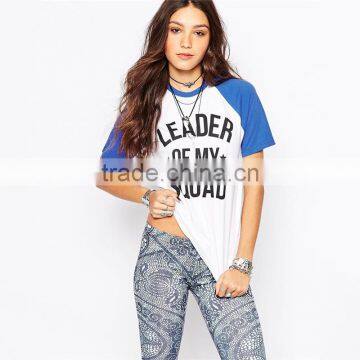 Girls fashion plus size 4xl 5xl 6xl t-shirts with leader of my squad printing