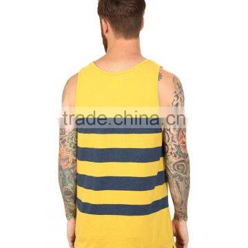Cheap Yellow and Black Striped One Size Fit All Tank Top photo-3