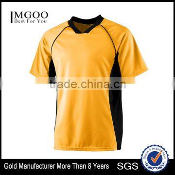 Jersey Training Athlitic Style Tee 1 X 1 Rib Knit V-Neck Collar Tshirt Customizable 100% Polyester Grid Mock Mesh Tops
