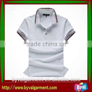Mens golf tennis polo wholesale plain white polo shirt printing custom