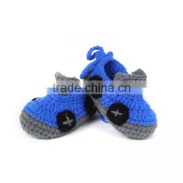 Cartoon Cars Style Handmade Crochet Baby Boy Shoes